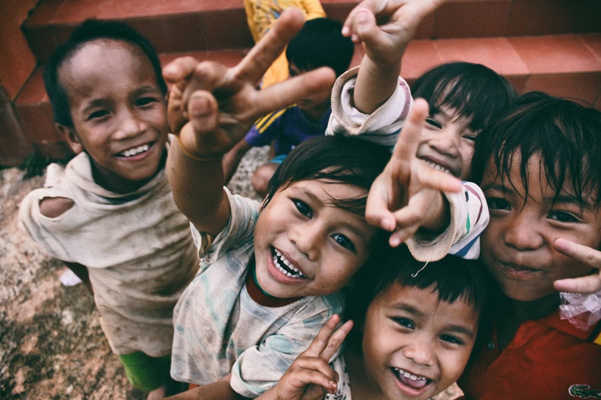 Ugandan children together
